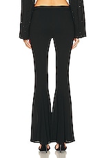 Blumarine Flare Knit Pant in Nero, view 3, click to view large image.