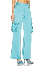 Blumarine Wide Leg Cargo Pant in Butterfly, view 2, click to view large image.