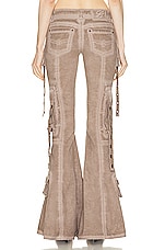 Blumarine Cargo Pant in Coffee Liqueur, view 3, click to view large image.