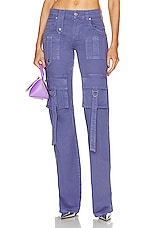 Blumarine Cargo Pant in Ultraviolet, view 1, click to view large image.