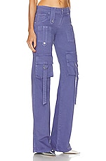 Blumarine Cargo Pant in Ultraviolet, view 2, click to view large image.