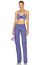 Blumarine Cargo Pant in Ultraviolet, view 4, click to view large image.