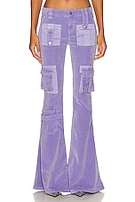 Blumarine Cargo Flare Pant in Jasmine, view 1, click to view large image.