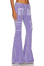 Blumarine Cargo Flare Pant in Jasmine, view 2, click to view large image.