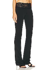 Blumarine Straight Leg Pant in Black, view 2, click to view large image.