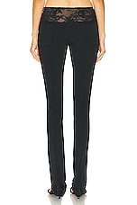 Blumarine Straight Leg Pant in Black, view 3, click to view large image.