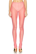 Blumarine Tulle Leggings in Pink Peony, view 1, click to view large image.