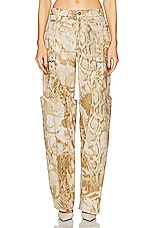 Blumarine Cargo Pant in Warm Sand & Woodsmoke, view 1, click to view large image.