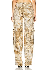Blumarine Cargo Pant in Warm Sand & Woodsmoke, view 3, click to view large image.