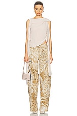 Blumarine Cargo Pant in Warm Sand & Woodsmoke, view 4, click to view large image.