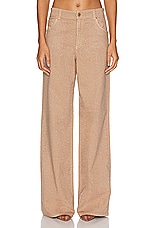 Blumarine Wide Leg Pant With Rhinestones in Nuts, view 1, click to view large image.