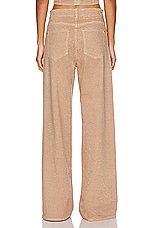 Blumarine Wide Leg Pant With Rhinestones in Nuts, view 3, click to view large image.