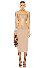 Blumarine Midi Skirt in Amphora, view 4, click to view large image.