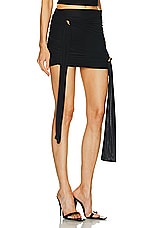 Blumarine Mini Skirt in Black, view 2, click to view large image.