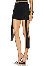 Blumarine Mini Skirt in Black, view 3, click to view large image.
