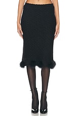 Blumarine Sheer Midi Skirt in Black, view 1, click to view large image.