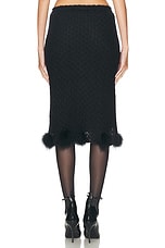 Blumarine Sheer Midi Skirt in Black, view 4, click to view large image.