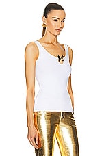 Blumarine Tank Top in Optical Withe, view 2, click to view large image.