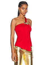 Blumarine Tank Top in Lipstick Red, view 2, click to view large image.
