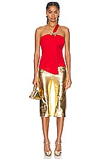 Blumarine Tank Top in Lipstick Red, view 4, click to view large image.
