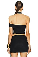 Blumarine Halter Neck Top in Black, view 4, click to view large image.