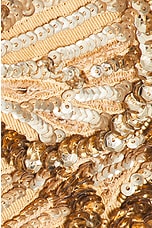 Blumarine Embroidered Strapless Bustier Top in Gold, view 6, click to view large image.