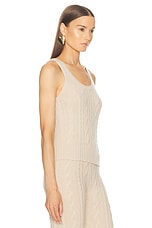Blumarine Knit Tank Top in Croissant, view 2, click to view large image.