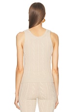 Blumarine Knit Tank Top in Croissant, view 4, click to view large image.