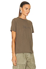 Blumarine Logo T-shirt in Vetiver, view 2, click to view large image.