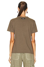 Blumarine Logo T-shirt in Vetiver, view 3, click to view large image.