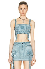 Blumarine Cargo Bralette Top in Agata, view 1, click to view large image.