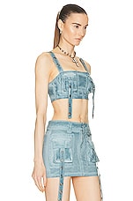 Blumarine Cargo Bralette Top in Agata, view 2, click to view large image.