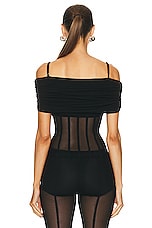 Blumarine Strapless Top in Nero, view 4, click to view large image.