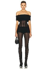 Blumarine Strapless Top in Nero, view 5, click to view large image.