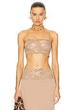 Blumarine Lace Cropped Camisole Top in Amphora, view 1, click to view large image.