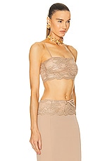Blumarine Lace Cropped Camisole Top in Amphora, view 2, click to view large image.