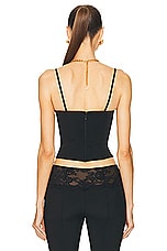Blumarine Lace Camisole Top in Black, view 3, click to view large image.
