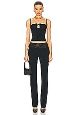Blumarine Lace Camisole Top in Black, view 4, click to view large image.