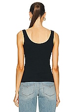 Blumarine Tank Top in Black, view 4, click to view large image.