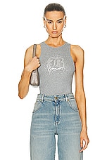 Blumarine Tank Top in Frost Gray, view 1, click to view large image.