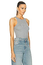 Blumarine Tank Top in Frost Gray, view 2, click to view large image.