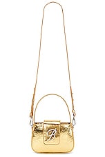 Blumarine B Laminated Bag in Gold, view 1, click to view large image.