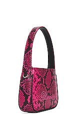 Blumarine St. Pit Leather Bag in Very Berry & Nero, view 5, click to view large image.