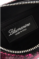 Blumarine St. Pit Leather Bag in Very Berry & Nero, view 7, click to view large image.