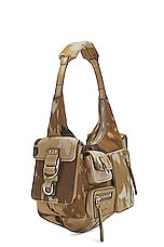 Blumarine Cargo Denim Bag in Camoscio & Amphora, view 4, click to view large image.
