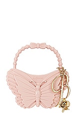 Blumarine Butterfly Top Handle Bag in Pale Rose, view 1, click to view large image.