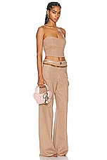 Blumarine Butterfly Top Handle Bag in Pale Rose, view 2, click to view large image.