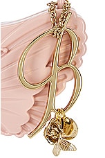 Blumarine Butterfly Top Handle Bag in Pale Rose, view 6, click to view large image.