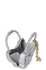 Blumarine Butterfly Top Handle Bag in Silver, view 5, click to view large image.