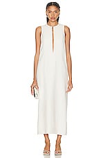 Brandon Maxwell The Kim Dress in Egret, view 1, click to view large image.